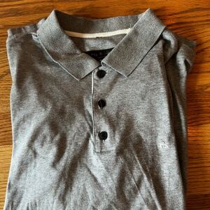 Rag & Bone Grey Polo Shirt L